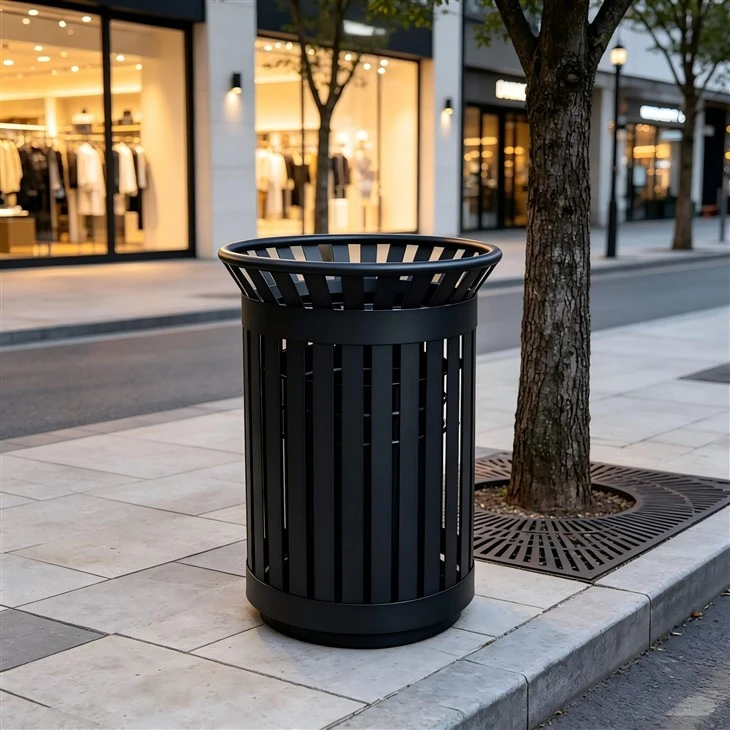 Outdoor Black Steel Trash Cans best