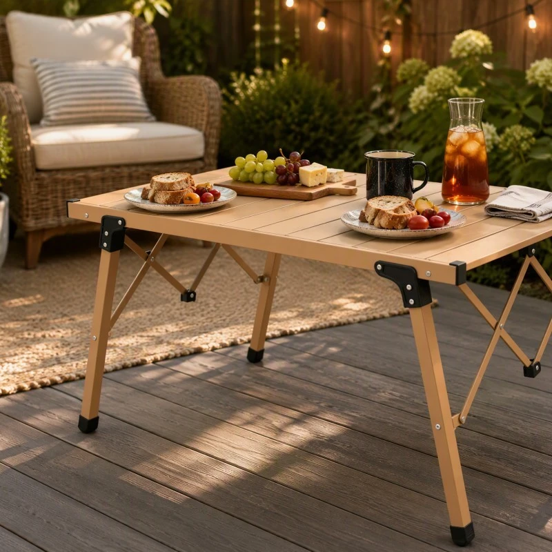 Folding Metal Outdoor Dining Table high quality