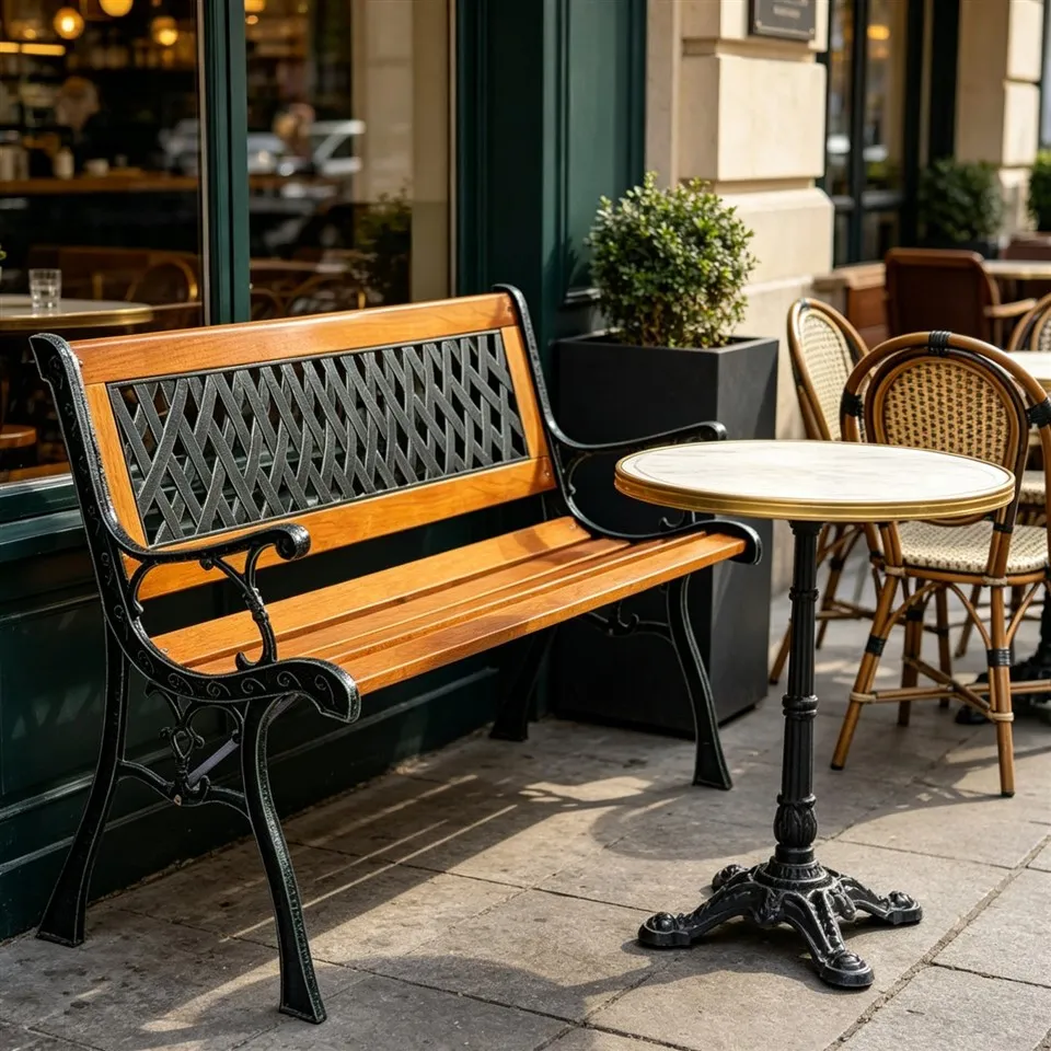 Solid Wood Park Benches